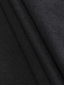 Black T - Shirt With Cat Graphic,Casual Print,Comfortable And Versatile,Letter Pattern Pure Cotton 220g Printed T-Shirt,Unisex Style - màu đen - Xem 6