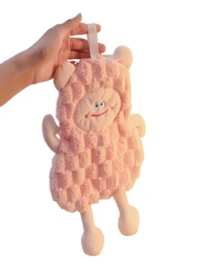 1/2 Stück Badezimmer Handtücher zum Aufhängen, super dick, süßes Cartoon Quadrat Design, saugfähige Haushalts-Handtücher, verdickte schnell trocknende Handtücher, Badezimmer Hand- und Gesichtshandtücher, niedliches quadratisches super saugfähiges und schnell trocknendes Design