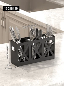 1 Piece, 3 Compartments Cutlery Box, Large Capacity Silverware Rack, Multi-Purpose Cutlery Rack, Cutlery Box, Fork, Spoon, Knife, Fashionable Cutlery Rack, Kitchen Organizer
