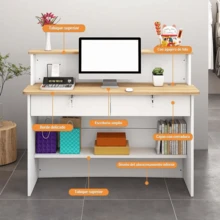 Reception Desks - Brown - View 7