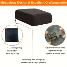 1pc 420D Fabric Outdoor RV Air Conditioner Dust Cover, Black Oxford Cloth, Protective Cover Suitable For All Seasons