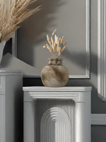 1 pezzo Vaso cinese in marmo a bocca larga, adatto per soggiorno, ingresso, scrivania, tavolo da pranzo, ornamento per più ambienti, arreggiamento di fiori