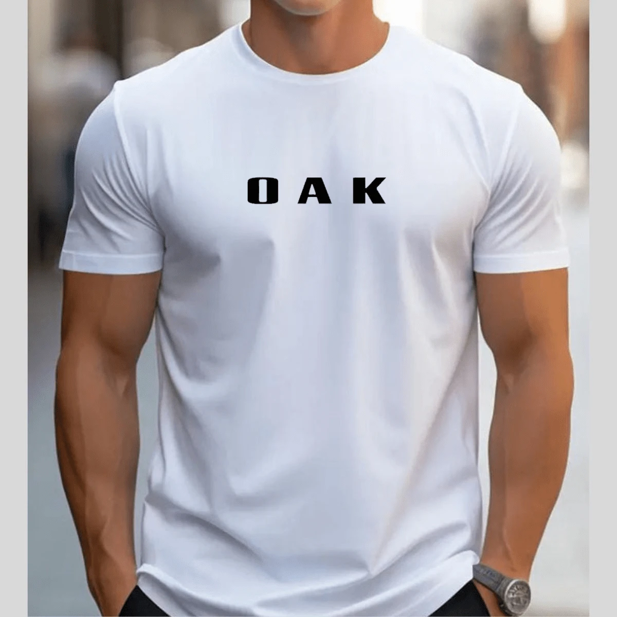 Men's T-Shirt Blouse Cotton Premium Mesh Imported Shirt - 白色 - 查看 1