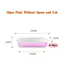 50pcs Mini Loaf Pans With Lids And Fork Spoons Rectangle Individual Cake Pans Aluminum Foil Pans For Large Gatherings Picnics Vacations Parties