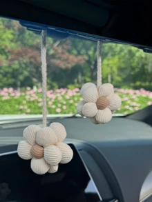 Colorful Flower Cartoon Car Pendant Decoration Creative Car Interior Placement Rearview Mirror Pendant - one-size - View 15