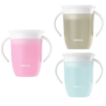Copo de Treinamento Transição Antivazamento com Alça 360 graus 210ml  Pimpolho - Envio imediato - Rosa Bebê - Visão 5
