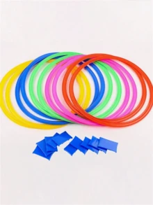 5 pièces/10 pièces/15 pièces/20 pièces Anneaux et cerceaux de marelle pour enfants, jouets d'éducation précoce. Résistants et durables, sans déformation. Jeux sportifs intérieurs/extérieurs, activités interactives parent-enfant pour améliorer l'équilibre corporel et les compétences de coordination motrice des enfants. Aides pédagogiques pour l'éducation physique (couleurs aléatoires) - Multicolore - Voir 8