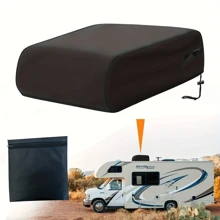 1pc 420D Fabric Outdoor RV Air Conditioner Dust Cover, Black Oxford Cloth, Protective Cover Suitable For All Seasons