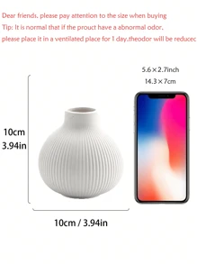 1 pièce Vase en céramique blanc, vases bohèmes pour la décoration de la maison, vase de style ferme moderne pour herbe de la pampa, fleurs, vases blancs décoratifs, centre de table pour mariage, salon, chambre à coucher, table de café, entrée