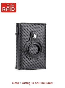 Multifunctional Anti Theft Card Holder Men Wallets For AirTag Slim Thin Women Wallets Money Bags Leather Wallet For Air Tag Purses Smart Wallet