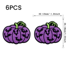 6 hạt tiêu điểm bằng silicon (Hạt tiêu điểm bằng silicon hình bí ngô Halloween), Thích hợp cho bút hạt thủ công DIY, vòng tay, mặt dây chuyền trang trí, v.v. - Nhiều màu - View 16