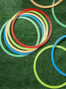 5 pièces/10 pièces/15 pièces/20 pièces Anneaux et cerceaux de marelle pour enfants, jouets d'éducation précoce. Résistants et durables, sans déformation. Jeux sportifs intérieurs/extérieurs, activités interactives parent-enfant pour améliorer l'équilibre corporel et les compétences de coordination motrice des enfants. Aides pédagogiques pour l'éducation physique (couleurs aléatoires) - Multicolore - Voir 5