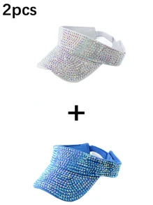 1pc Women's Premium Jewel Encrusted Colorful Rhinestone Embellished Baseball Cap, Dazzling & , Suitable For Daily Commute, Sports, Outdoor Activities
