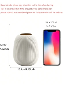 1 pièce Vase en céramique blanc, vases bohèmes pour la décoration de la maison, vase de style ferme moderne pour herbe de la pampa, fleurs, vases blancs décoratifs, centre de table pour mariage, salon, chambre à coucher, table de café, entrée
