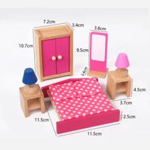 Juego de mini modelos de muebles, juguetes de casitas de juego para niñas, accesorios para el salón de preescolar en el jardín de infantes