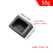 Moule de coulée de bijoux en métal réversible, outil de burin de coulée à rainure d'huile rectangulaire pour la fabrication de barres d'or et d'argent