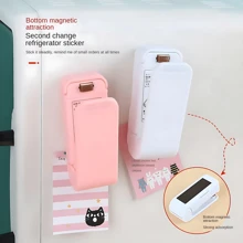 SOKANY 1 Piece Mini Handheld Snack Sealing Machine-Compact ABS Plastic Bag Sealer, Maintaining Freshness, Easy-To-Use Kitchen Gadgets, White/Pink, Battery-Powered (Without AA Batteries), Mini Bag Sealing Machine