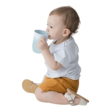 Leak-Proof Transition Training Cup With 360-Degree Handle 210ml Pimpolho - Immediate Shipping - Blue - View 3