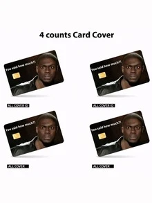 1 件趣味人物迷你卡贴，PVC，保护隐私和防刮，适用于信用卡、银行卡、交通卡、校园卡等，DIY 装饰、返校、学校用品