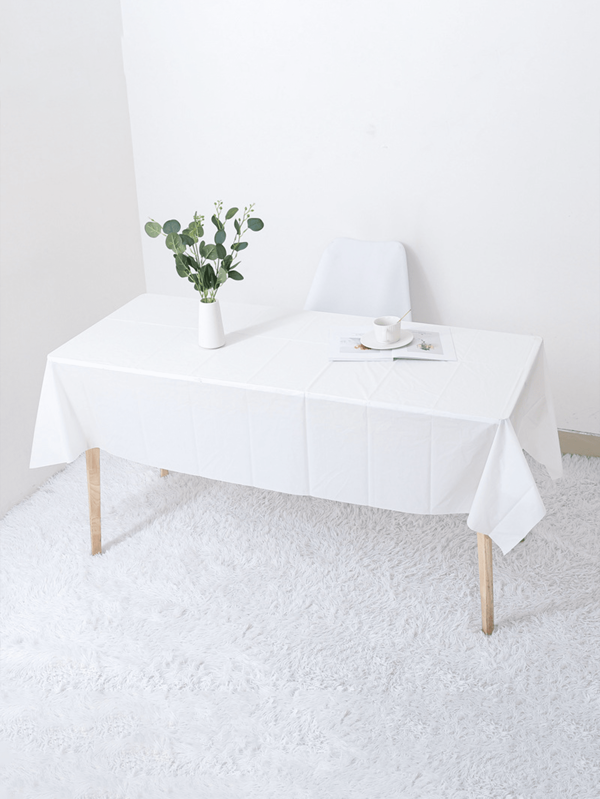 1pc [Waterproof & Oilproof Thickened PE Tablecloth]Heat-Resistant, Stain-Proof, Easy Clean, For Hassle-Free Cleanup, Ideal For Indoor & Outdoor Use