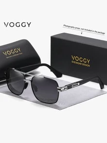 VOGGY 时尚简约复古金属 UV400 偏光太阳镜，男女皆宜，适合运动、驾驶、户外活动、骑行、钓鱼、度假、旅行、聚会、装饰、礼品等场合。 - A style - 查看 12