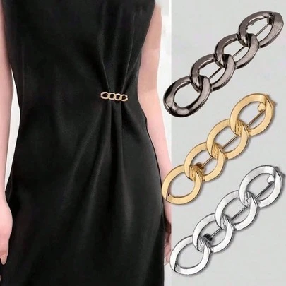 1pc/3pcs Multi-Purpose Detachable Alloy Buckle Belt For Adjusting Waist Of Pants, Jeans, Coats, Dresses, Easy To Use, Anti-Slip