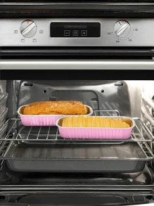 50pcs Mini Loaf Pans With Lids And Fork Spoons Rectangle Individual Cake Pans Aluminum Foil Pans For Large Gatherings Picnics Vacations Parties