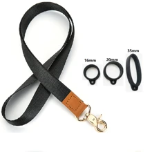 2Sets/Pack, Necklace Lanyard With 3pcs Different Silicone Rings Fits For Most Of Pen Devices, Anti Lost Lanyard With Elastic Holder