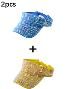 1pc Women's Premium Jewel Encrusted Colorful Rhinestone Embellished Baseball Cap, Dazzling & , Suitable For Daily Commute, Sports, Outdoor Activities