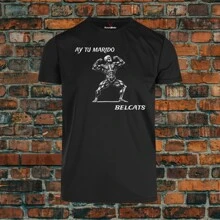 Playera "Ay Tu Marido" - Edición BELCATS – Estilo Gym  Casual-Básico    Verano  Primavera/Otoño    Regular - Negro - Ver 1