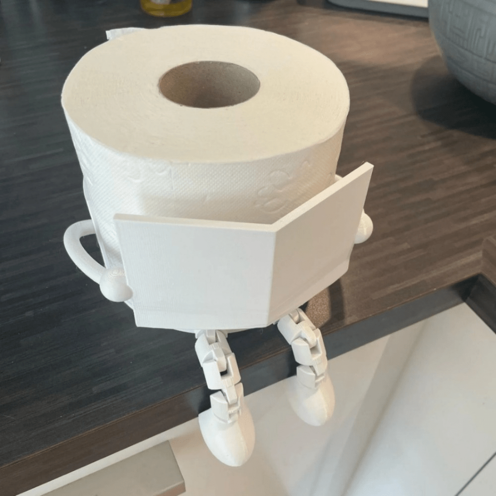 1 Pc News Reading Scroll Companion -3D Printed Unique Toilet Paper Holder, Adding Fun To Your Bathroom, Suitable For Office Bathroom, Home Bathroom Or Basically Any Restroom, Excellent Gift Creativity Back To School
