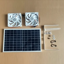 6.5W/10W Solar Panel Exhaust Fan Mini Ventilator Portable Solar Panel Powered Fan Air Extractor For Dog Chicken Pet House RV Greenhouse Fan Solar Panel Charging