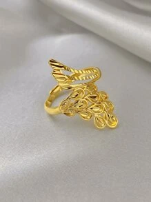 Geometryczny Filigranowy Pierścień 18K Złocony Biżuteria Damska Inspirowana Art Nouveau Codzienne Pierścienie Do Układania