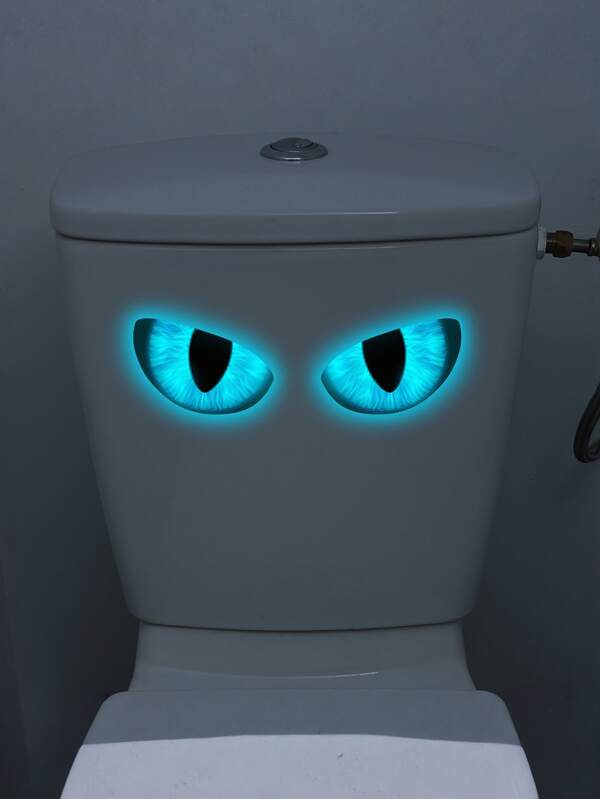 Autocollant phosphorescent vert pour abattant de toilette - autocollant amovible et imperméable pour la décoration murale de la salle de bain, du salon, de la chambre à coucher et du bureau. Design lumineux attrayant pour surfaces lisses
