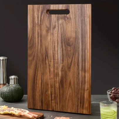 1 件优质相思木砧板，双面厨房砧板，适用于肉类、奶酪、蔬菜、水果，多功能厨房工具/配件，便携式，适合户外野餐，适合所有季节