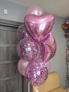 28pcs Sequin Decor Balloon, Back To School Valentine Day - Multicolor - View 6