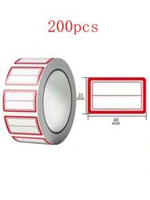 100pcs/Roll Or 200pcs/2Rolls Self-Adhesive Labels, Sticky Notes, Organization Labels, Waterproof Stickers, Hand-Written Name Tags