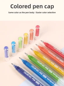 1pc Colorful Journaling Pen Set With 36/54 Color Options, Fine Tip Gel Pens For Art Students, Painting, DIY Planner, Coloring, Marking School Supplies,Back To School