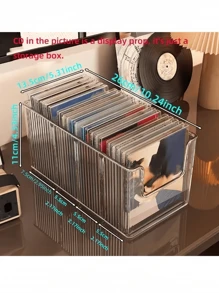 Estantería de escritorio para exhibir CDs/vinilos/cintas de casete, caja organizadora con múltiples compartimientos, mejora la decoración del hogar, apta para almacenar álbumes, CDs o discos, excelente para regalos navideños