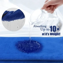 1/4 Packs Super Absorbent Microfiber Chamois Car Towels , Unbeatable Absorbency, Ultra-Thick 800GSM, Lint-Free, Scratch-Free, Fade Resistant, Quick-Drying, Gentle On Surfaces ,9.8inx9.8in, 16x12 Inch