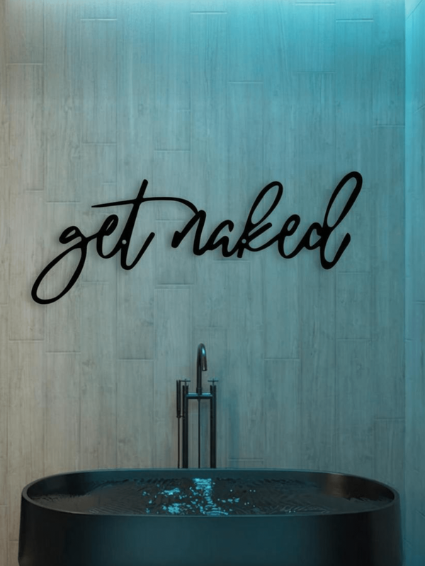 1 Stück modernes schwarzes Metallschild - dekorative Badezimmer Wandkunst, hängende Eisenskulptur, Wandmontage Design für Heimdekoration, einzigartiges Geschenkidee, rostbeständig, einfach zu installieren