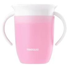Copo de Treinamento Transição Antivazamento com Alça 360 graus 210ml  Pimpolho - Envio imediato - Rosa Bebê - Visão 2