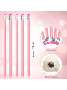 1/5/10/20 piezas Paquete de lápices de grafito HB con borrador - Para la escuela, el arte, la oficina, el dibujo, el boceto, el aprendizaje - Lápices de madera de color aleatorio