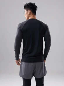 361degree 361° Men's Competition Swimsuit Top, Long Sleeve, Elastic Fabric, Non-Binding, Fashionable & Simple, Suitable For All Seasons, Versatile Daily Wear, Swimming, Fitness, Running, Outdoor Sports, Hot Spring, Surfing, Beach, Vacation, Water Sports, River Trekking, Rafting, Multi-Scenario Matching