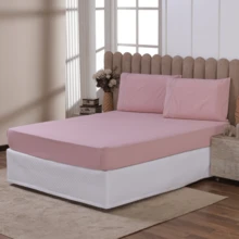 Sheet Sets with Pillowcases - 乾枯玫瑰色 - 查看 1