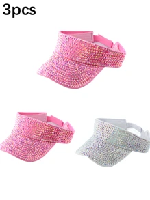 1pc Women's Premium Jewel Encrusted Colorful Rhinestone Embellished Baseball Cap, Dazzling & , Suitable For Daily Commute, Sports, Outdoor Activities