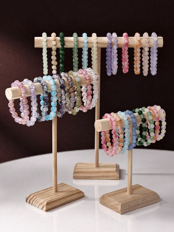 1 pièce Support à bijoux, Organisateur de bijoux, Tour d'affichage de bracelet et de montre en bois pour bijoux, Support de rangement pour bracelets, chouchous, colliers