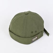 Fashionable Brim Hat, Street Casual Landlord Hat, Simple Hip-Hop Melon Rind Hat, Comfortable And Versatile Hat For Daily Wear - màu xanh lá - Xem 2