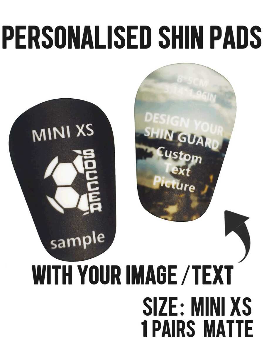 Customized MINIXS Lightweight Shin Guards, Personalized Shin Guards Designed Just For You - Black - View 1