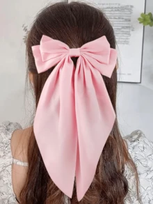 1/4件套女士大蝴蝶结发夹，黑色、粉色、红色、白色，丝带蝴蝶结发夹，发饰，派对装饰，母亲节时尚，日常派对，时尚发爪，发夹，学习用品，新年 - 彩色 - 查看 2